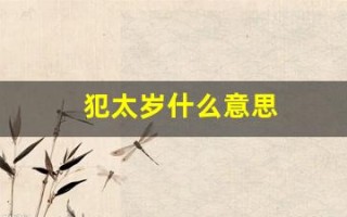 犯太岁什么意思(犯太岁的化解方法)