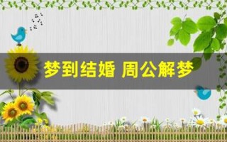 梦到结婚 周公解梦(梦到结婚周公解梦七星彩号码)