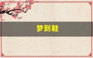 梦到鞋(梦到鞋子脱胶开口了)