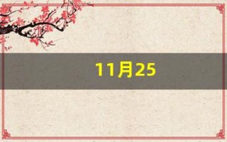 11月25(11月25日农历是几月几号)
