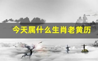 今天属什么生肖老黄历(今天属什么生肖老黄历属什么)