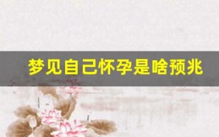 梦见自己怀孕是啥预兆(梦见自己怀孕了快要生了是什么意思周公解梦)