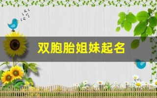 双胞胎姐妹起名(双胞胎姐妹起名四字成语abac)