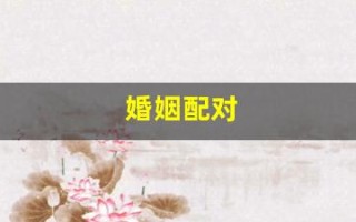 婚姻配对(婚姻配对属相表口诀)