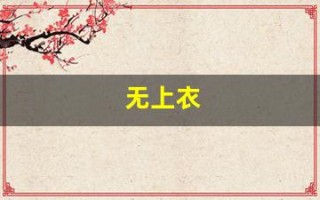 无上衣