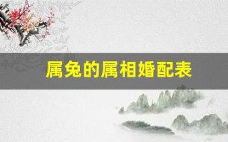 属兔的属相婚配表(属相婚配十二生肖年龄表)