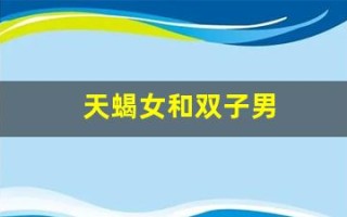天蝎女和双子男(天蝎女和双子男的匹配度)