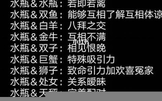 水瓶座和什么座最配对(水瓶座和什么座最不合)