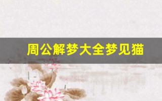 周公解梦大全梦见猫(周公解梦大全梦见猫因为我意外受伤后咬我)
