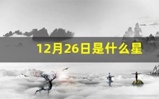 12月26日是什么星座(2005年12月26日是什么星座)