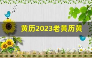 黄历2023老黄历黄道吉日查询(老黄历2023年黄道吉日)