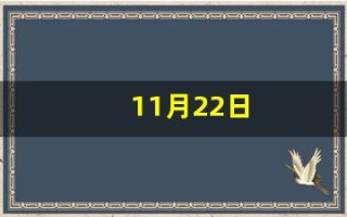 11月22日(11月22日用英语怎么说)