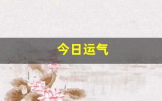 今日运气(今日运势查询黄历)