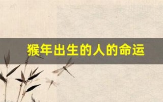 猴年出生的人的命运(猴年出生的人的命运怎么样)
