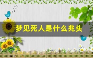 梦见死人是什么兆头(梦见棺材是什么兆头)