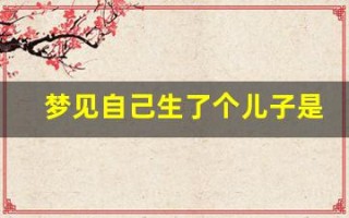 梦见自己生了个儿子是什么意思(做梦梦见自己生了个儿子是什么意思)